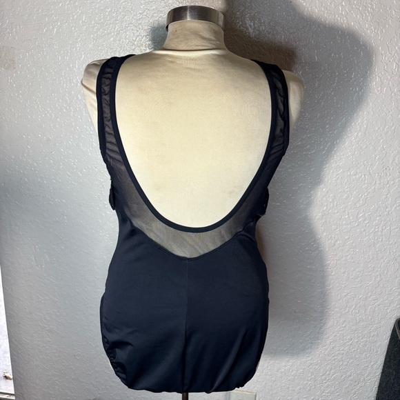 Black Sheer Floral unite! MIRACLESUIT Swimsuit - Picture 2 of 10